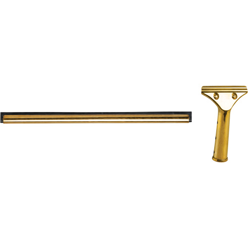 Window Squeegee with Handle, 14", Rubber, Brass Frame OSI Industrial Sales