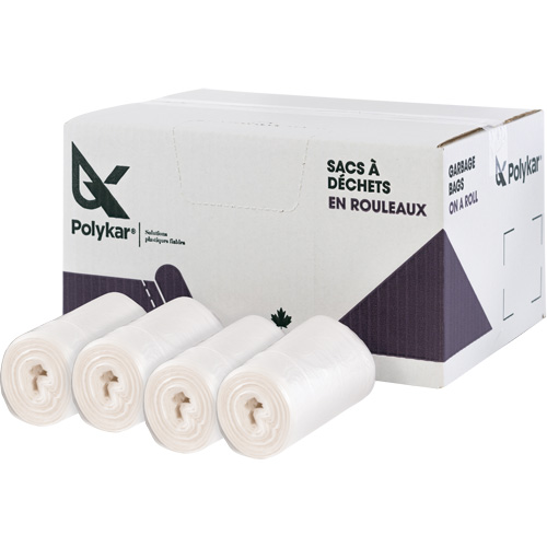 High Density Garbage Bags, Utility, 24" W x 22" L, 8 microns, Frosted, 26 L (7 Gal.) Capacity OSI Industrial Sales