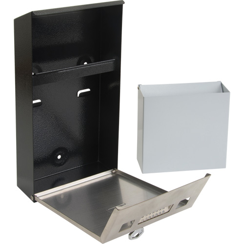 Smoking Receptacle, Wall-Mount, Stainless Steel, 1 Litre Capacity, 11-4/5" Height OSI Industrial Sales