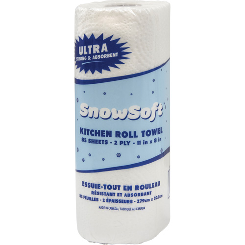 Snow Soft Premium Kitchen Towels, 2 Ply, 85 Sheets/Roll, 8" W, 11" L OSI Industrial Sales