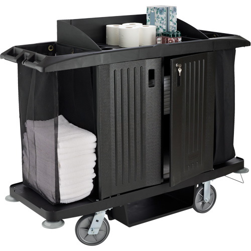 Executive Full-Size Housekeeping Cart with Doors OSI Industrial Sales