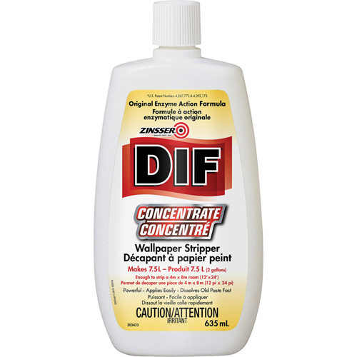 D&eacute;capant &agrave; papier peint en liquide concentr&eacute; Zinsser DIF, 635 ml, Bouteille OSI Industrial Sales