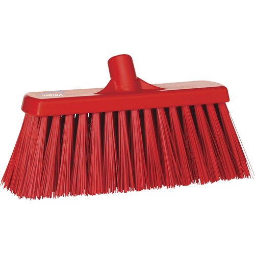 Balai-brosse robuste, Crins Ferme, 13", Polyester, Rouge OSI Industrial Sales