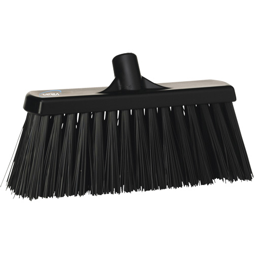 Heavy-Duty Push Broom, Stiff Bristles, 13", Polyester, Black OSI Industrial Sales