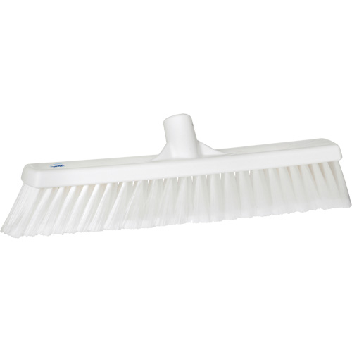 Fine Particle Push Broom, Fine/Split Bristles, 16-1/4", Polypropylene, White OSI Industrial Sales