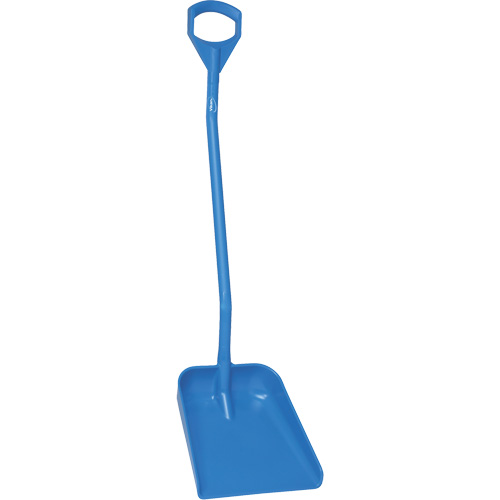 Pelle ergonomique &agrave; grande lame, Longueur de 51", Plastique, Bleu OSI Industrial Sales