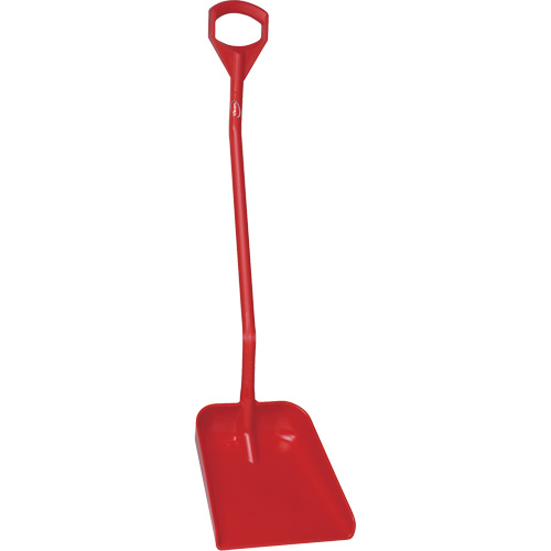 Ergonomic Large Blade Shovel, 51" Length, Plastic, Red OSI Industrial Sales