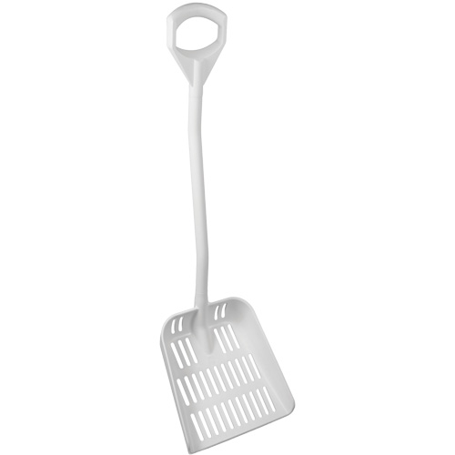 Pelle ergonomique ajour&eacute;e, Longueur de 45", Plastique, Blanc OSI Industrial Sales