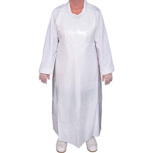 Top Dog 8 Mil. Apron, Polyurethane, 50" L x White OSI Industrial Sales