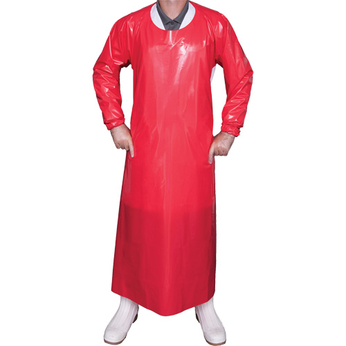 Top Dog 6 Mil. Gown, X-Large, Red, Polyurethane OSI Industrial Sales