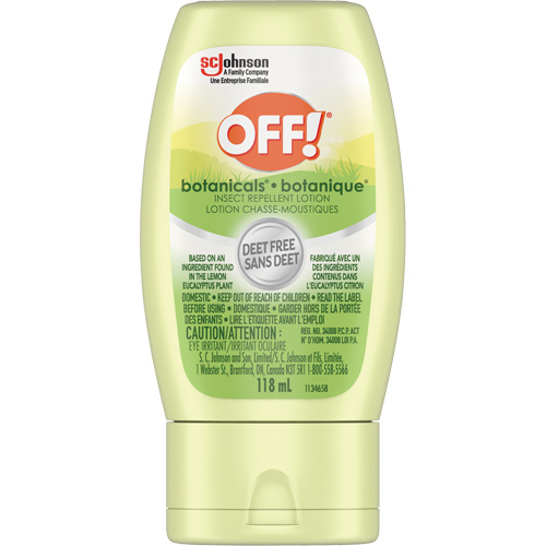 R&eacute;pulsif &agrave; insectes Botanicals Off!, Sans DEET, Lotion, 118 g OSI Industrial Sales