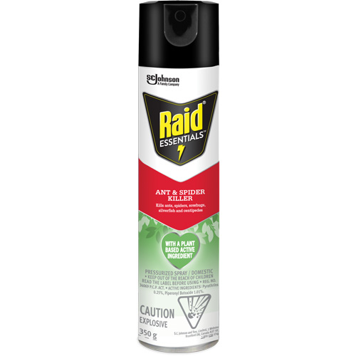 Raid&reg; Essentials Ant & Spider Killer, 350 g, Aerosol Can OSI Industrial Sales