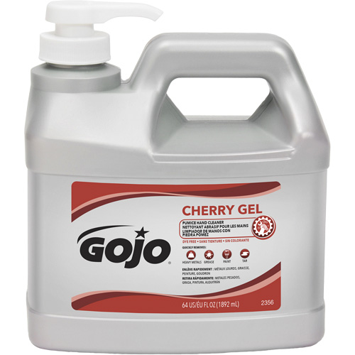 Hand Cleaner, Gel/Pumice, 1.89 L, Pump Bottle, Cherry OSI Industrial Sales