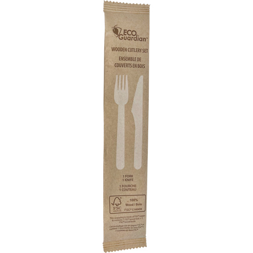 Fork & Knife Wooden Cutlery Kit OSI Industrial Sales