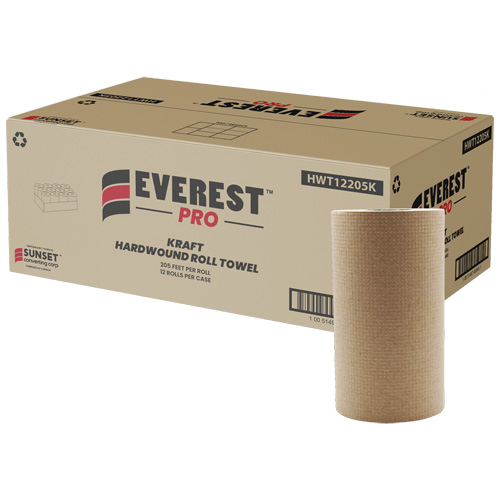 Kraft Hardwound Roll Towels, 1 Ply, Centre Pull, 205' L OSI Industrial Sales