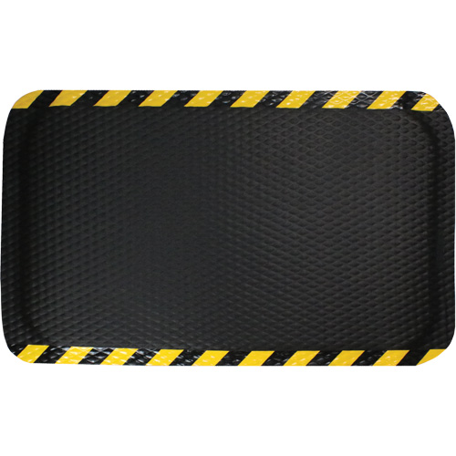 Tapis Hog Heaven, Losange, 3' x 5' x 5/8", Noir/Jaune, Nitrile OSI Industrial Sales