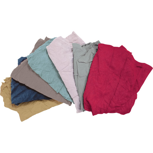 Chiffons fabriqu&eacute;s &agrave; partir de mat&eacute;riaux recycl&eacute;s, Molleton, M&eacute;lange de couleurs, 10 lb OSI Industrial Sales