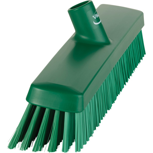 Push Broom Head, Fine/Stiff Bristles, 16-1/2", Polyester/Polypropylene, Green OSI Industrial Sales