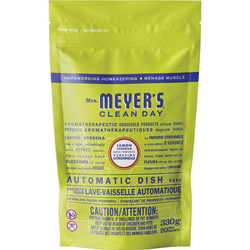 Mrs. Meyer's&reg; Clean Day Automatic Dish Pacs Detergent, Pods, 330 g, Lemon Verbena OSI Industrial Sales