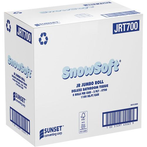 Papier hygi&eacute;nique de luxe Snowsoft, Rouleau G&eacute;ant, 2 Pli, Blanc OSI Industrial Sales