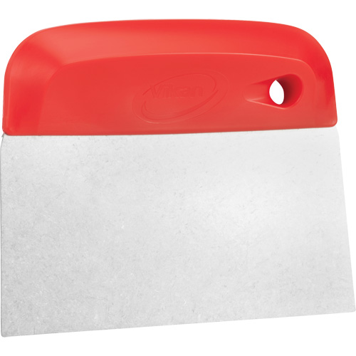 Flexible Stainless Steel Dough Cutter/Scraper, Red, 4-1/2" W x 5-3/4" L OSI Industrial Sales