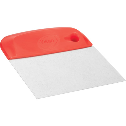 Flexible Stainless Steel Dough Cutter/Scraper, Red, 4-1/2" W x 5-3/4" L OSI Industrial Sales
