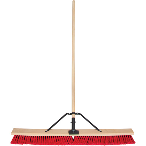 Push Broom with Braced Handle, 36", Medium, PVC Bristles OSI Industrial Sales