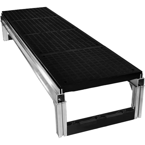FOUNDATION Smooth Modular Aluminum Work Platform Kit, 36" W x 72" D, 400 lbs. Capacity, All-Welded OSI Industrial Sales