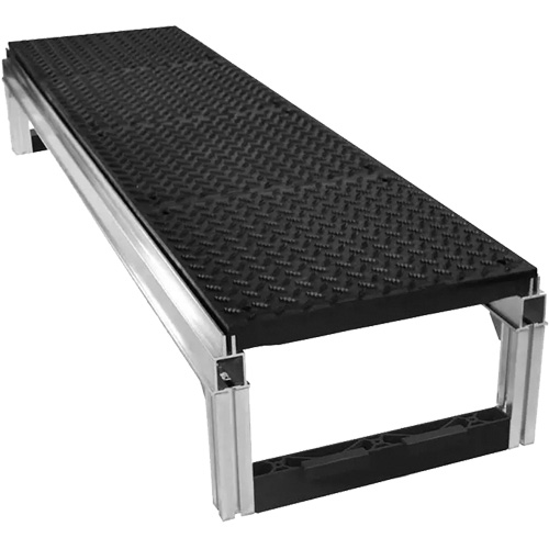 FOUNDATION Diamond-Plate Traction Modular Aluminum Work Platform Kit, 18" W x 72" D, 400 lbs. Capacity, All-Welded OSI Industrial Sales