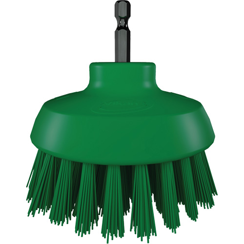 HyDrive Round Drill Brush, Extra Stiff Bristles, 3-1/10" Long, Green OSI Industrial Sales