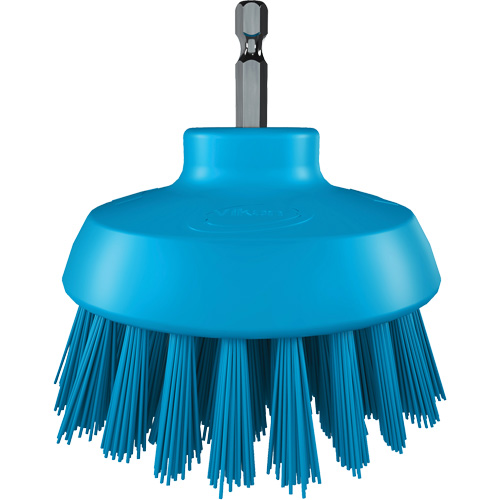 HyDrive Round Drill Brush, Extra Stiff Bristles, 3-1/10" Long, Blue OSI Industrial Sales
