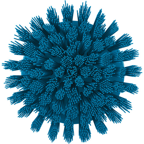 HyDrive Round Drill Brush, Extra Stiff Bristles, 3-1/10" Long, Blue OSI Industrial Sales