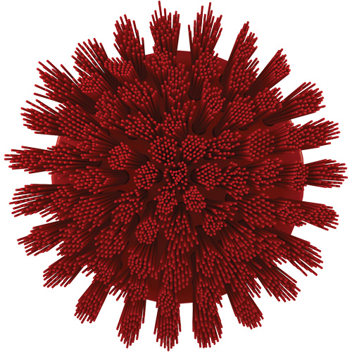 HyDrive Round Drill Brush, Extra Stiff Bristles, 3-1/10" Long, Red OSI Industrial Sales