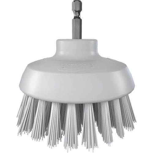 HyDrive Round Drill Brush, Extra Stiff Bristles, 3-1/10" Long, White OSI Industrial Sales