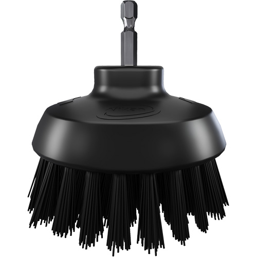 Brosse ronde HyDrive pour perceuse, Soies Tr&egrave;s ferme, Longueur de 3-1/10", Noir OSI Industrial Sales