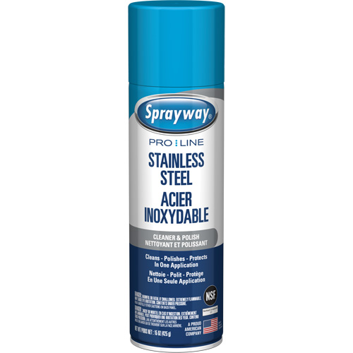Nettoyant & polis pour acier inoxydable Pro Line, 15 oz, Canette a&eacute;rosol OSI Industrial Sales