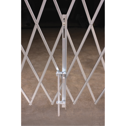 Galvanized Folding Security Gates, Fixed Single Folding, 4' L x 8' H Expanded OSI Industrial Sales