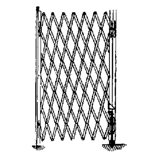 Galvanized Folding Security Gates, Fixed Single Folding, 4' L x 6' H Expanded OSI Industrial Sales