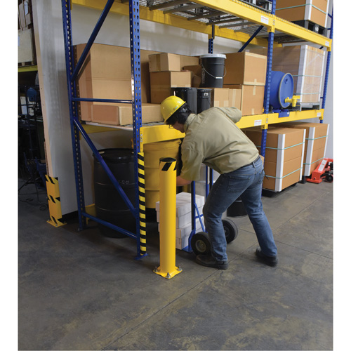 Bollard, Steel, 42" H x 5-1/2" W, Yellow OSI Industrial Sales
