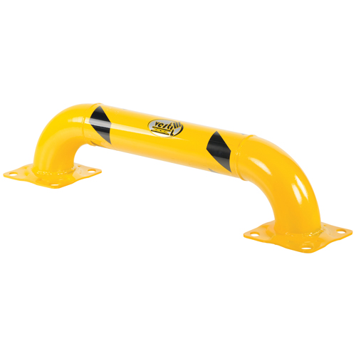 Garde-corps &agrave; profil bas pour rayonnages, 3' la x 0,75' h, Jaune OSI Industrial Sales