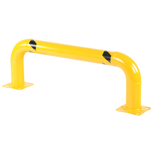 Garde-corps &agrave; profil bas pour rayonnages, 4' la x 1,4' h, Jaune OSI Industrial Sales