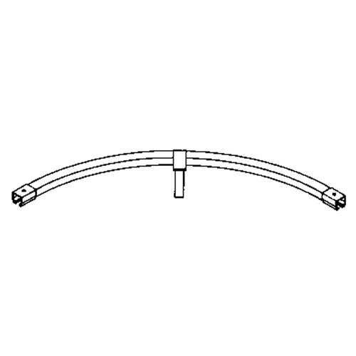 Floor Mounted 90° Curved Curtain Partition Track, 3' L OSI Industrial Sales