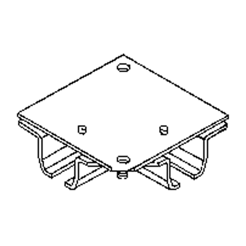 Ceiling Mount Curtain Partition 90° Corner Connector OSI Industrial Sales