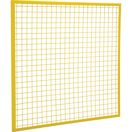 Wire Mesh Partition Components - Panels, 4' H x 4' W, Yellow OSI Industrial Sales