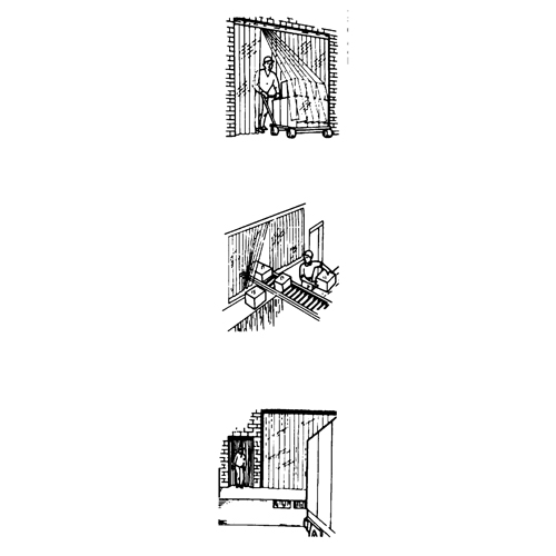 Portes &agrave; lani&egrave;res, 4' x 7' Ouverture de la porte, Largeur des lani&egrave;res 8", &eacute;paisseur  des lani&egrave;res 0,080" OSI Industrial Sales