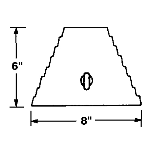 Wheel Chock, 9" x 8" x 6", Black OSI Industrial Sales