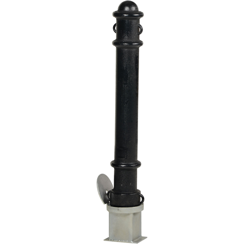 Removable Ornamental Bollards, Steel, 40" H x 4-1/2" W, Black OSI Industrial Sales