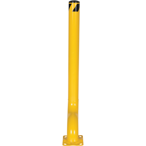 Offset Bollard, Steel, 54" H x 4-1/2" W, Yellow OSI Industrial Sales