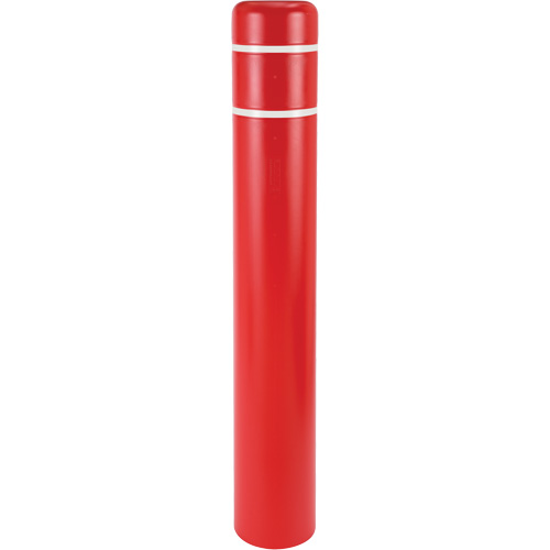 Polyethylene Bollard Covers, 4-1/2" Dia. x 64" L, Red OSI Industrial Sales
