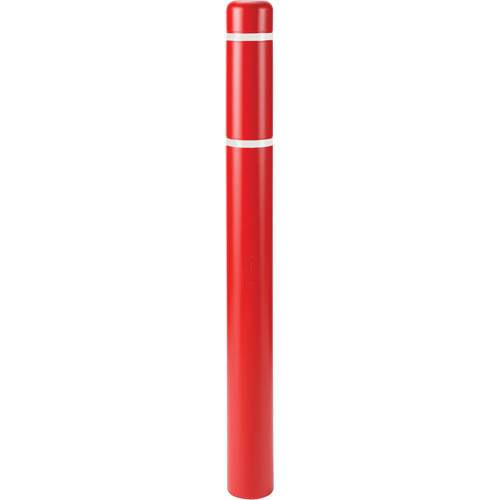 Polyethylene Bollard Covers, 6-5/8" Dia. x 52" L, Red OSI Industrial Sales